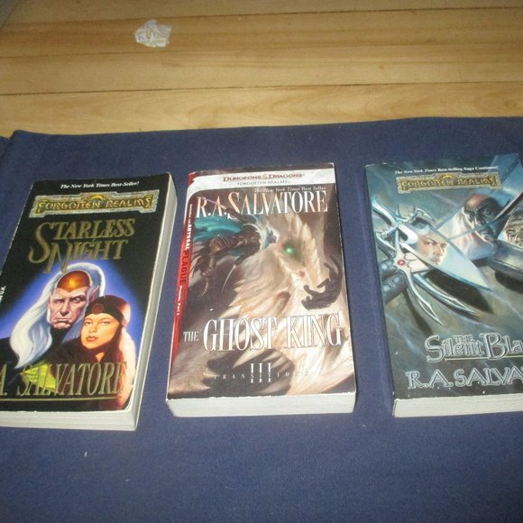 Lot of 3 Forgotten Realms Paperback Books (R.A. Salvatore 1990s-2010s) - Picture 1 of 4